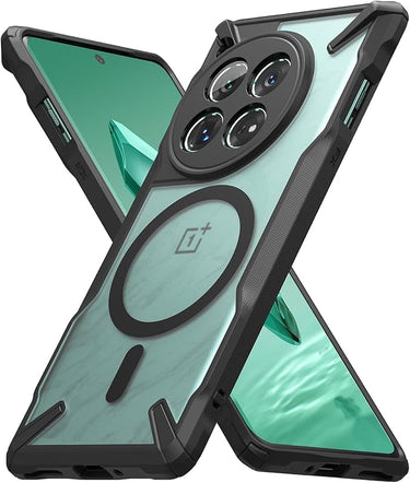 Ringke Fusion-X Compatible con Funda OnePlus 12 y Compatible con MagSafe, Resistente a Caídas Carcasa Protetora Negra con Parachoques - Magnetic Matte Black